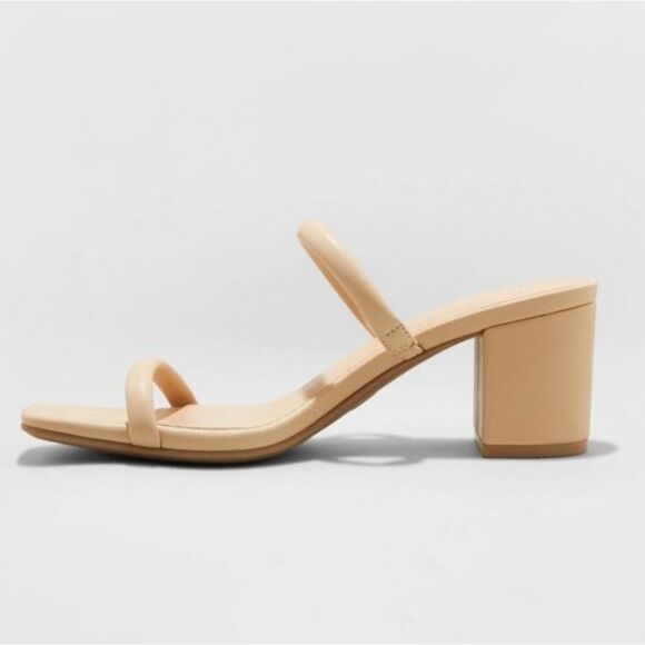 Women's Basil Heels - A New Day™. Nude Cass - Picture 2 of 3